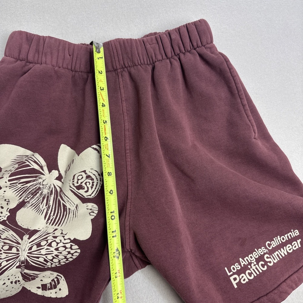 Pacsun Pacific Sunwear Patterns Sweat Shorts Burgundy‎ Men's Size M - Picture 7 of 8